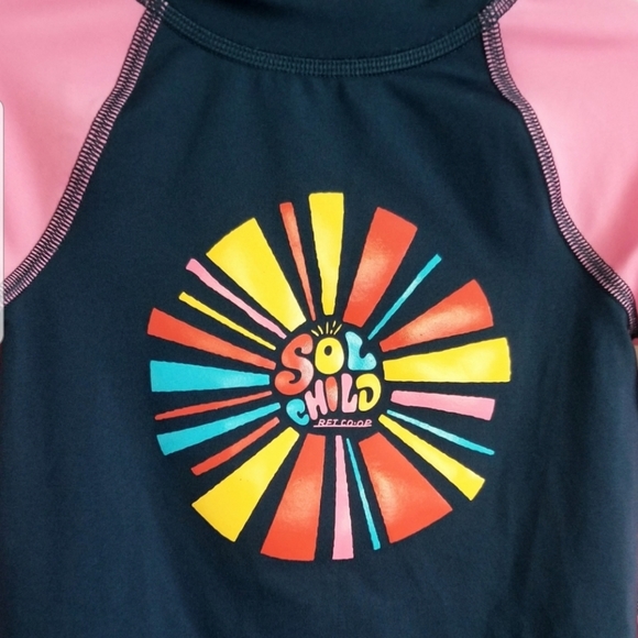 REI Sol Child Girl's Long Sleeve Swim Rashguard Top Size 4-5Y - Picture 3 of 11